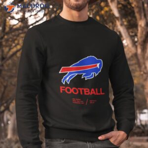 marissa figueroa wears buffalo bills football shirt sweatshirt