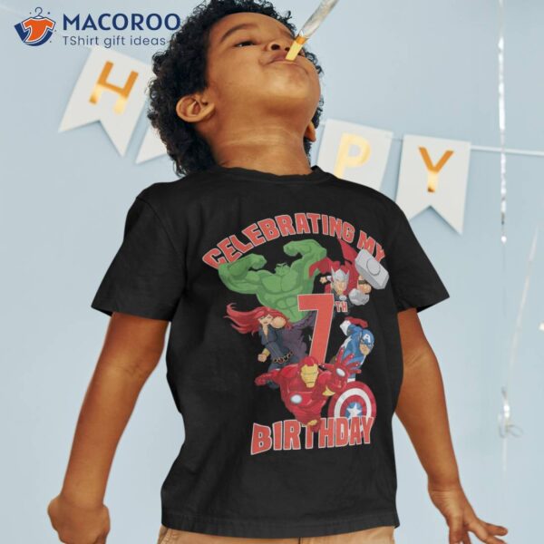 Marvel Avengers Celebrating My 7th Birthday Shirt