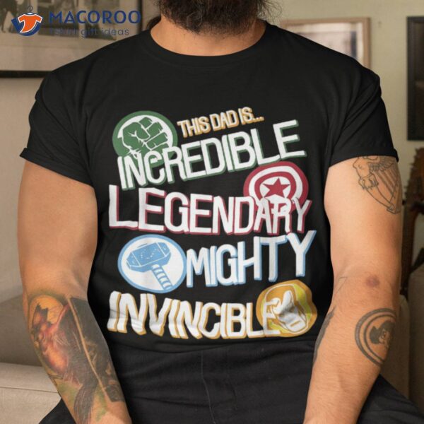 Marvel Avengers Father’s Day Dad Words Graphic Shirt