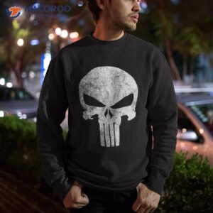 marvel comics punisher skull symbol distressed shirt sweatshirt