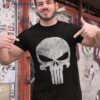 Marvel Comics Punisher Skull Symbol Distressed Shirt