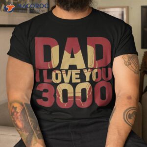 marvel iron man dad i love you 3000 text fill father s day shirt tshirt