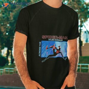 marvel spider man across the spider verse miles morales panel shirt tshirt