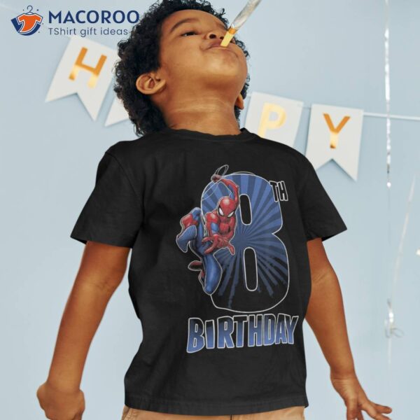 Marvel Spider-man Swinging 8th Birthday Graphic Shirt