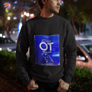 matthew knies on the ice for all three ot winnders shirt sweatshirt