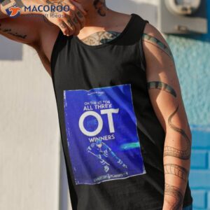 matthew knies on the ice for all three ot winnders shirt tank top 1
