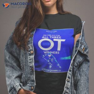 matthew knies on the ice for all three ot winnders t shirt tshirt 2