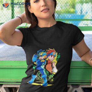 mega man and lan cartoon shirt tshirt 1