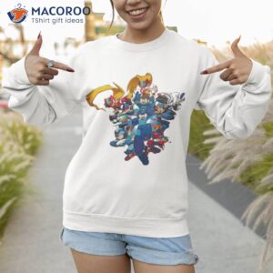 mega mans 35th anniversary artwork shirt sweatshirt