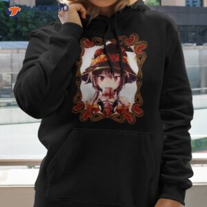 megumin konosuba character the witch holiday celebration on red anime shirt hoodie