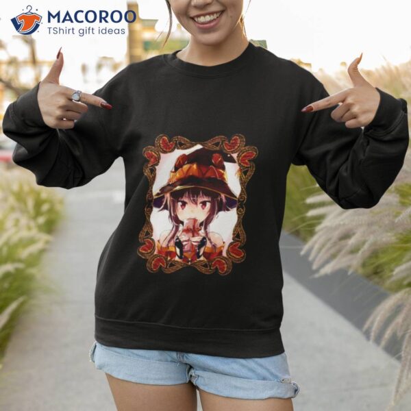 Megumin Konosuba Character The Witch Holiday Celebration On Red Anime Shirt