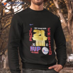Men’s Nike Joel Embiid Black Philadelphia 76ers 2023 Nba Mvp Shirt 2 mens nike joel embiid black philadelphia 76ers 2023 nba mvp t shirt sweatshirt 1