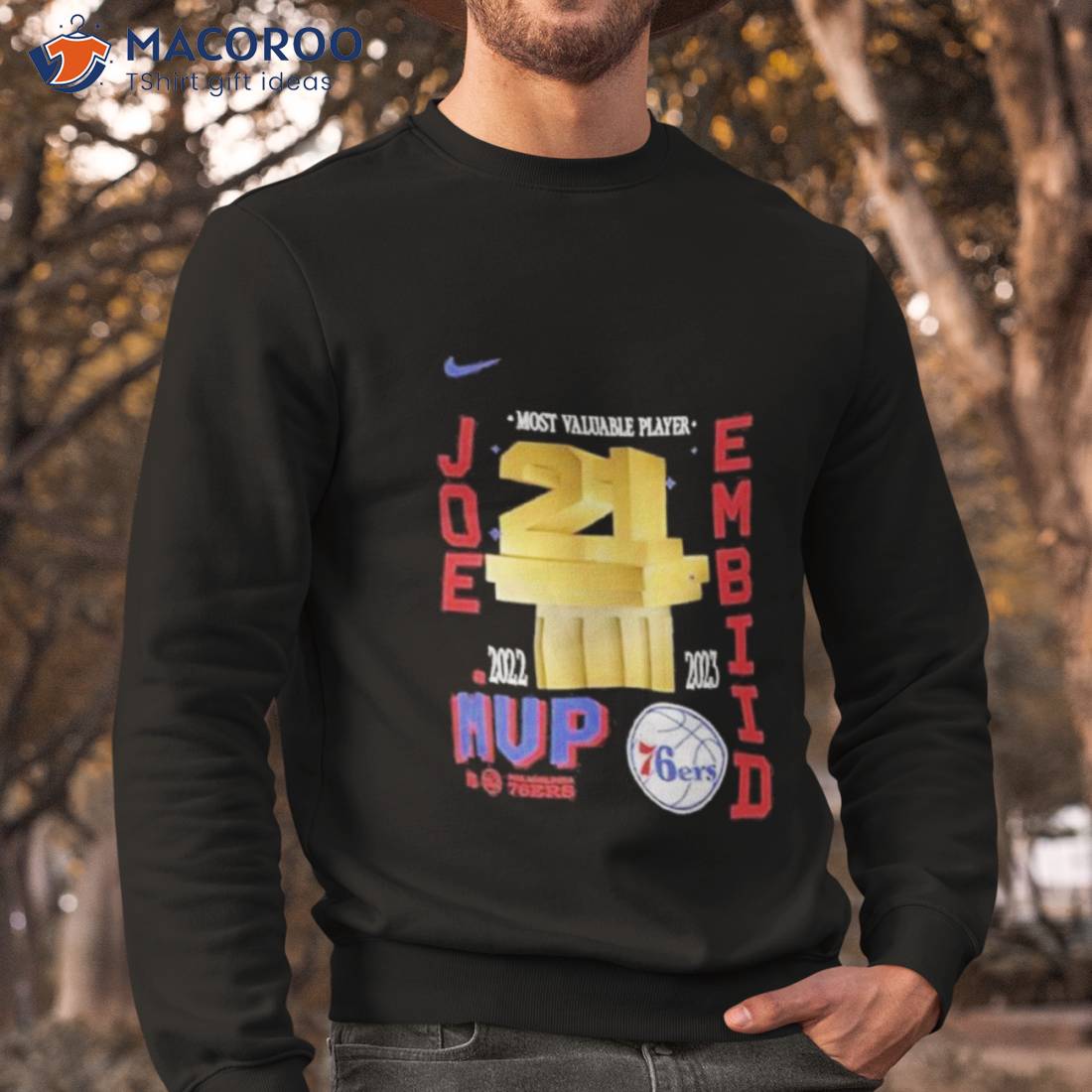 Men’s Nike Joel Embiid Black Philadelphia 76ers 2023 Nba Mvp Shirt Men’s Nike Joel Embiid Black Philadelphia 76ers 2023 Nba Mvp Shirt