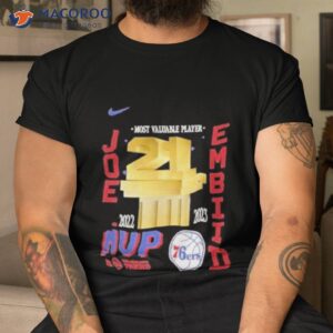 Men’s Nike Joel Embiid Black Philadelphia 76ers 2023 Nba Mvp Shirt