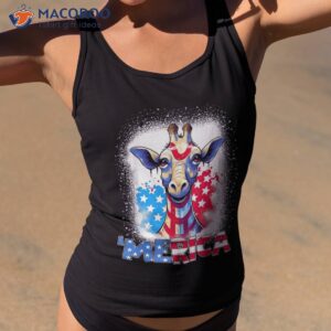 merica giraffe shirt patriotic red white blue usa flag gifts tank top 2