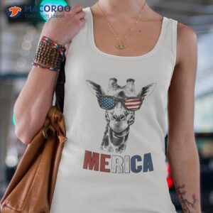 merica giraffe sunglasses 4th of july usa flag patriotic shirt tank top 4