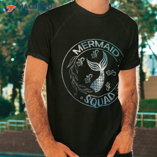 Mermaid Birthday Squad Party Matching Family Lovers Shirt
