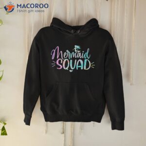 mermaid birthday squad party matching wo kids shirt hoodie