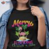 Merry Flocking Christmas In July Summer Flamingo Present Shirt