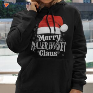 merry roller hockey claus pjs family matching christmas shirt hoodie 2