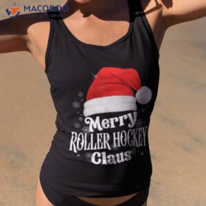 merry roller hockey claus pjs family matching christmas shirt tank top 2