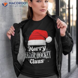 merry roller hockey claus pjs family matching christmas shirt tshirt 3