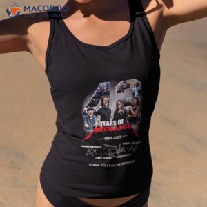 metallica 42 years anniversary 1981 2023 thank you for the memories signatures shirt tank top 2