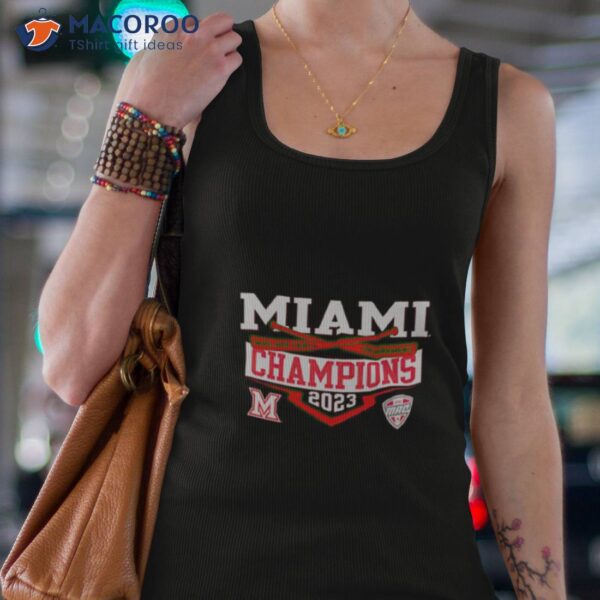 Miami Redhawks 2023 Mac Softball Conference Tournament Champions Shirt