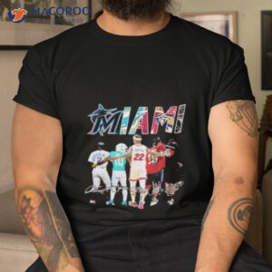 miami sports teams players signatures shirt tshirt