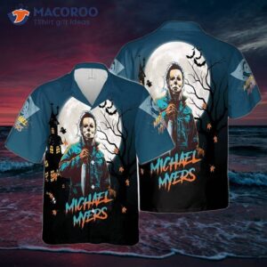 Michael Horror Movie Character Killer Scary Film Sleeve Hawaiian Shirt