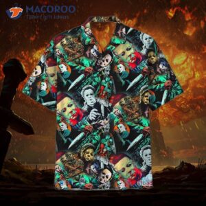 Michael Myers Horror Film Killers Character Movies Sleeve Hawaiian Shirt