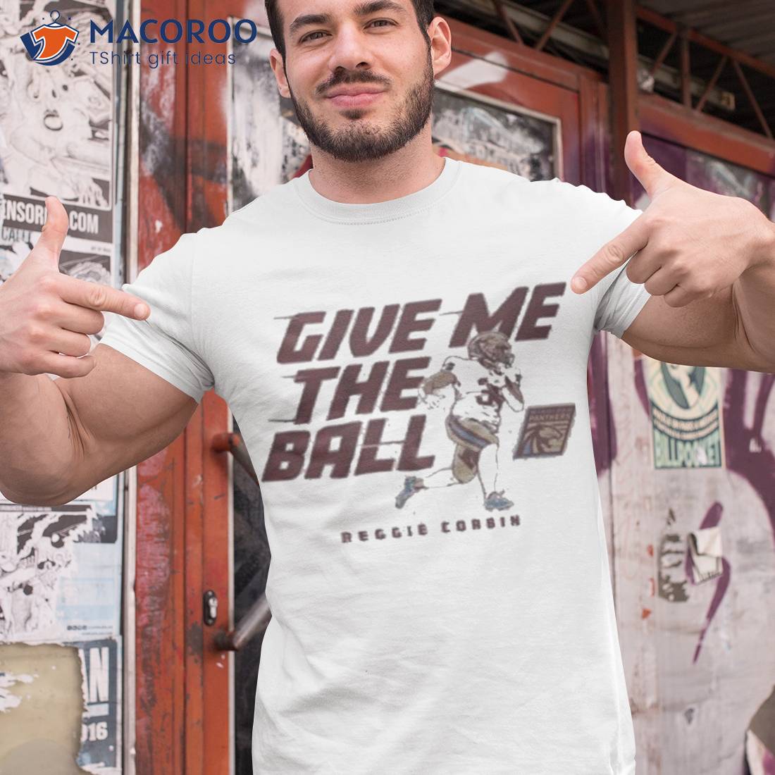 Michigan Panthers Reggie Corbin Give Me The Ball Shirt Michigan Panthers Reggie Corbin Give Me The Ball Shirt