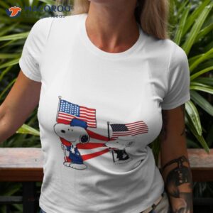 military snoopy american flag shirt tshirt 3