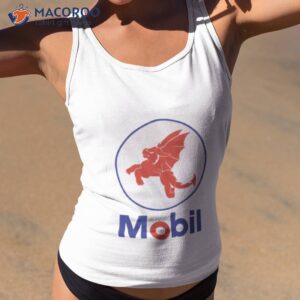 mobil red dragon parody new logo shirt tank top 2