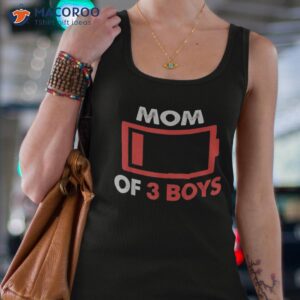 mom of 3 boys gift from son mothers day birthday low battery shirt tank top 4