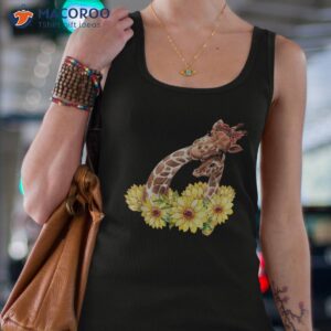 mom sunflower gift safari africa animal kids baby giraffe shirt tank top 4