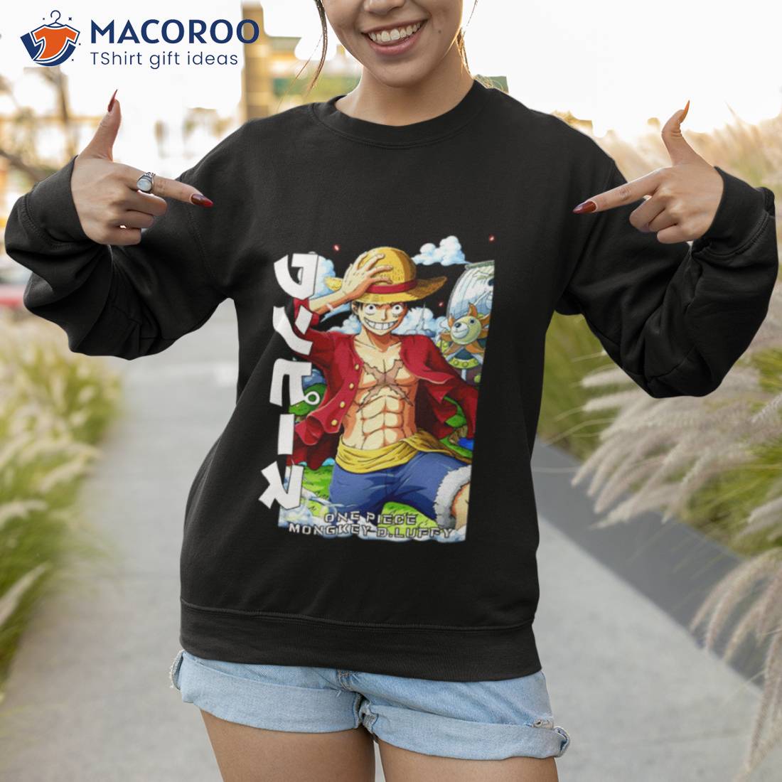 Monkey D Luffy One Piece Long Sleeve T-Shirts for Sale