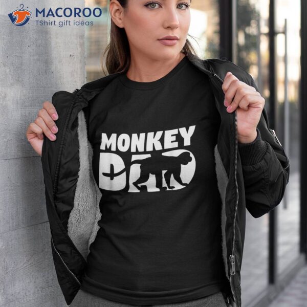 Monkey Dad Shirt Zoo Animal Lover Gift For Father