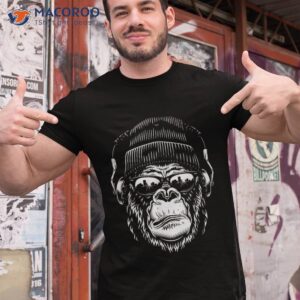 monkey gorilla with mixer and headphones as dj shirt tshirt 1