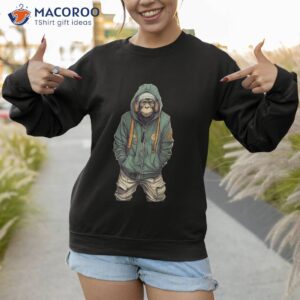 monkey in urban street art look shirt sweatshirt 1