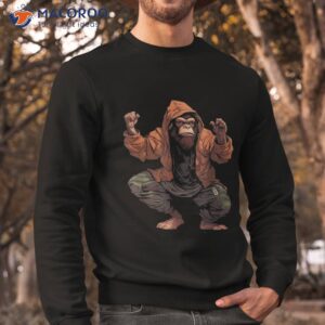 monkey in urban street art look shirt sweatshirt