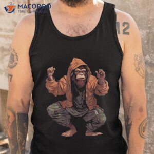 monkey in urban street art look shirt tank top