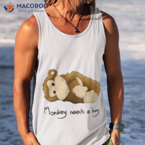 monkey needs a hug black mirror shirt tank top