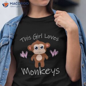 monkey shirt this girl loves monkeys cute kids mom gift tshirt