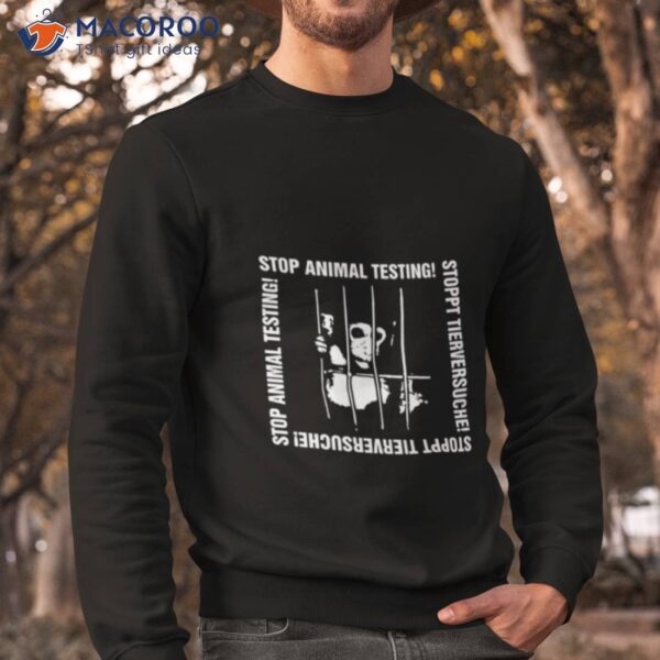 Monkey Stop Animal Testing Graphic Shirt