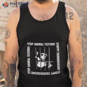 monkey stop animal testing graphic shirt tank top