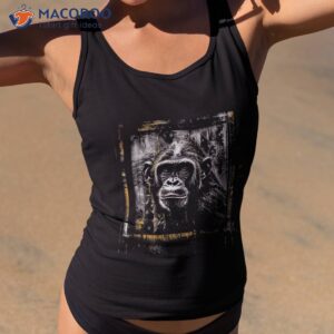 monkey window artwork animal motif shirt tank top 2