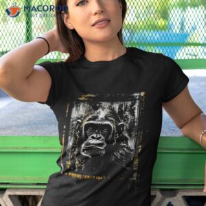 monkey window artwork animal motif shirt tshirt 1