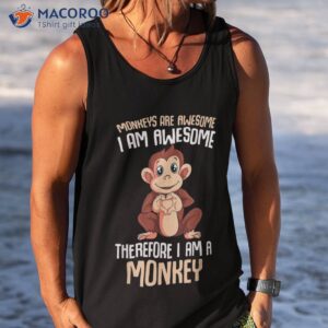 monkeys are awesome kids girls boys monkey shirt tank top