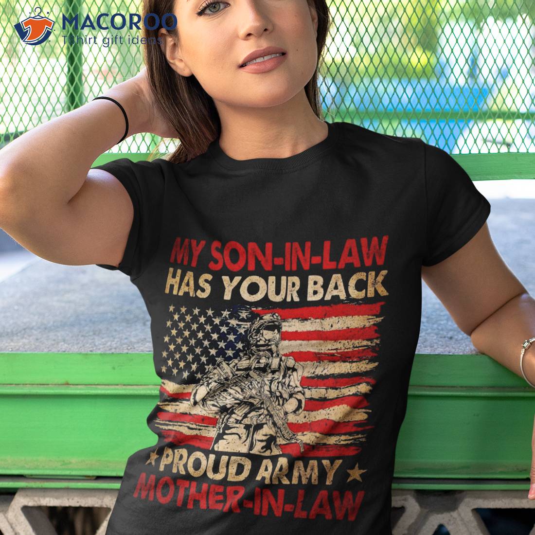My Son-in-law Has Your Back Usa Flag Army Mother-in-law Shirt My Son-in-law Has Your Back Usa Flag Army Mother-in-law Shirt